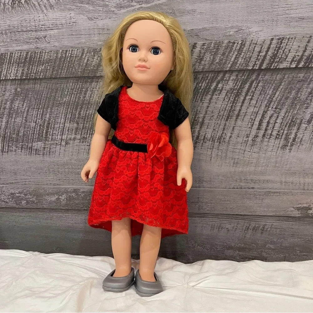2013 Cititoy My Life 18” Doll Blond Hair Blue Eyes with Handmade Dress